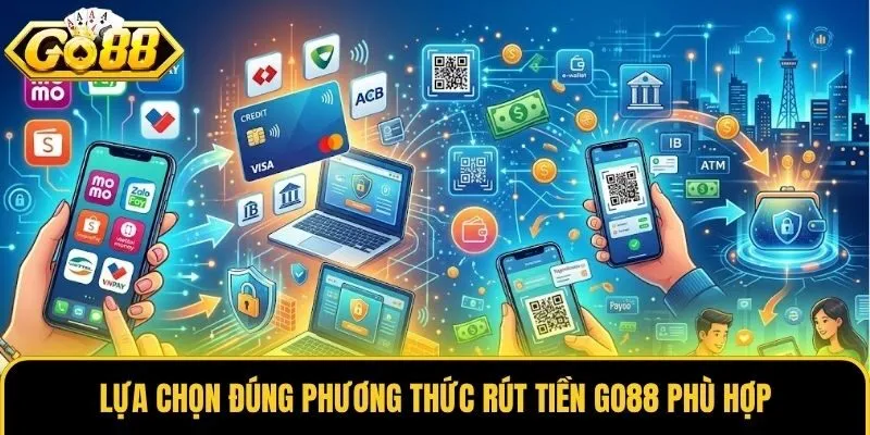 Lựa chọn đúng phương thức rút tiền Go88 phù hợp