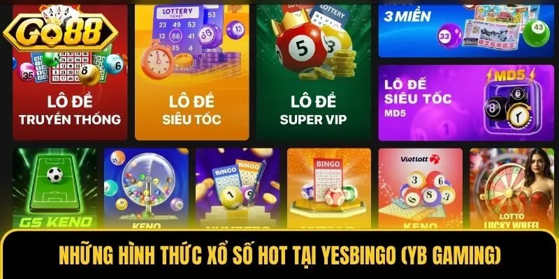 Những hình thức xổ số hot tại Yesbingo (YB Gaming)